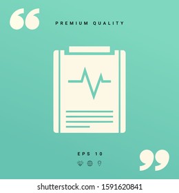 Electrocardiogram symbol icon. Graphic elements for your design