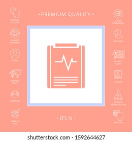 Electrocardiogram symbol icon. Graphic elements for your design