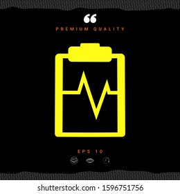 Electrocardiogram symbol icon. Graphic elements for your design