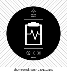 Electrocardiogram symbol icon. Graphic elements for your design