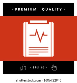 Electrocardiogram symbol icon. Graphic elements for your design