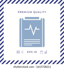 Electrocardiogram symbol icon. Graphic elements for your design