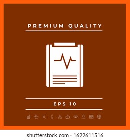 Electrocardiogram symbol icon. Graphic elements for your design