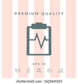 Electrocardiogram symbol icon. Graphic elements for your design