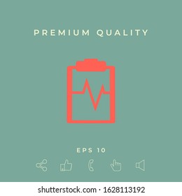Electrocardiogram symbol icon. Graphic elements for your design