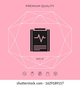Electrocardiogram symbol icon. Graphic elements for your design