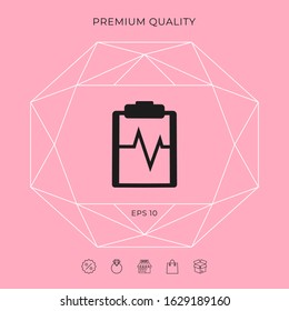 Electrocardiogram symbol icon. Graphic elements for your design
