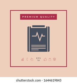 Electrocardiogram symbol icon. Graphic elements for your design