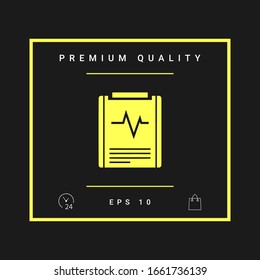 Electrocardiogram symbol icon. Graphic elements for your design