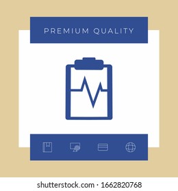 Electrocardiogram symbol icon. Graphic elements for your design