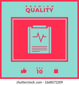 Electrocardiogram symbol icon. Graphic elements for your design