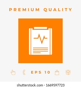 Electrocardiogram symbol icon. Graphic elements for your design