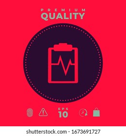 Electrocardiogram symbol icon. Graphic elements for your design