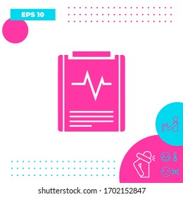 Electrocardiogram symbol icon. Graphic elements for your design