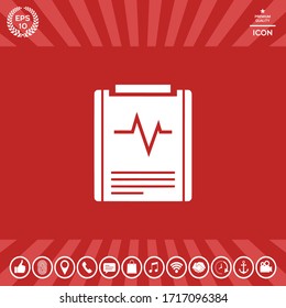 Symbol für Elektrokardiogramm. Grafische Elemente für Ihr Design