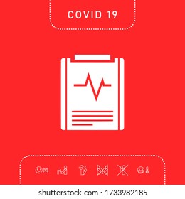 Electrocardiogram symbol icon. Graphic elements for your design