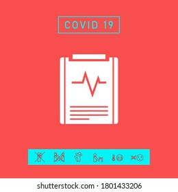 Electrocardiogram symbol icon. Graphic elements for your design