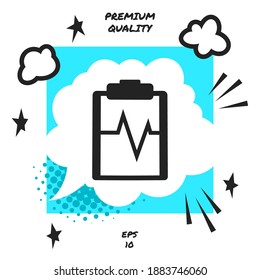 Electrocardiogram symbol icon. Graphic elements for your design