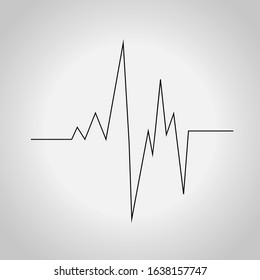 Electrocardiogram vector icon. Health and health concept.
