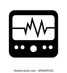 electrocardiograph icon or logo isolated sign symbol vector illustration - high quality black style vector icons
