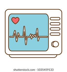 electrocardiograph machine isolated icon