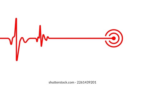 Electrocardiography heartbeat line monitor. Ecg