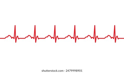 Electrocardiography heartbeat line monitor. Ecg