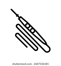 electrocautery pen surgeon line icon vector. electrocautery pen surgeon sign. isolated contour symbol black illustration