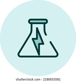 Electrochemistry science, illustration, vector on a white background.