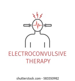 Electroconvulsive Therapy. Vector Icon For Web Graphic.