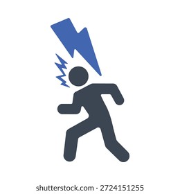 Electrocuted icon on a white background