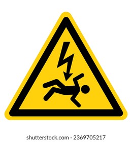 Electrocution Hazard Symbol Sign, Vector Illustration, Isolate On White Background Label .EPS10