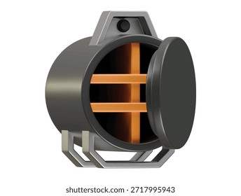 electrode oven icon 3d illustration render