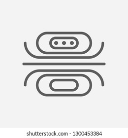 Electrodynamics icon line symbol. Isolated vector illustration of  icon sign concept for your web site mobile app logo UI design.