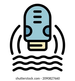 Electroepilator icon. Outline electroepilator vector icon color flat isolated