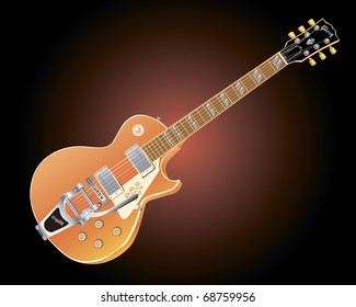 Electroguitar on a dark red background
