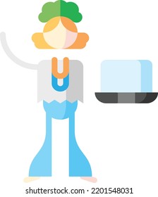 electrohippie isolated design element stock illustration. Vector on a white background
