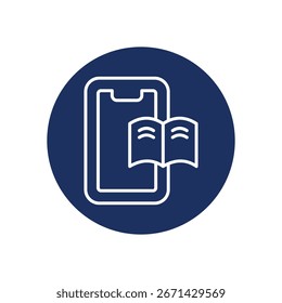 Icono de libro electrónico Vector ilustración de stock