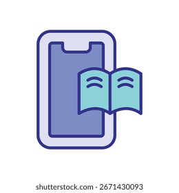 Icono de libro electrónico Vector ilustración de stock