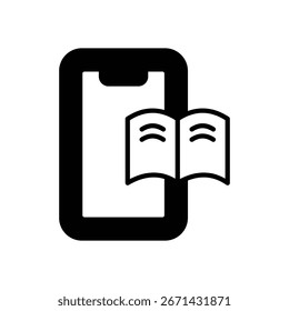Icono de libro electrónico Vector ilustración de stock