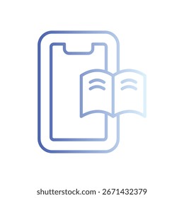 Icono de libro electrónico Vector ilustración de stock