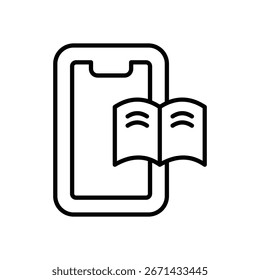 Icono de libro electrónico Vector ilustración de stock