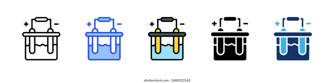 Electrolysis Icon Collection With Multiple Styles