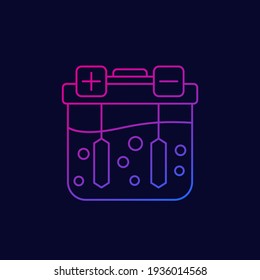 Electrolysis Icon, Line Vector Art