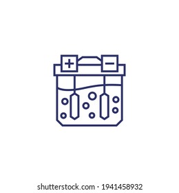 Electrolysis Icon, Line Vector Design