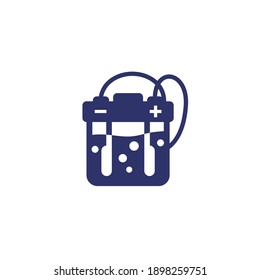 Electrolysis Icon On White, Vector