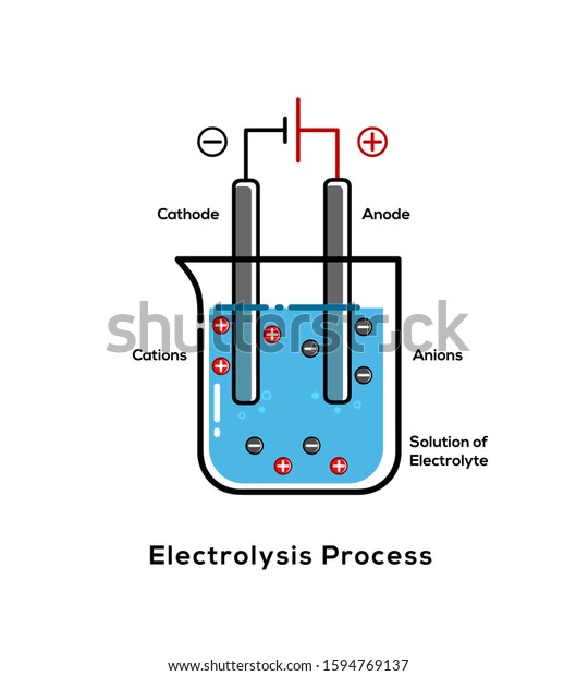 Electrolysis Process Electrolysis Process By Which Stock Vector ...