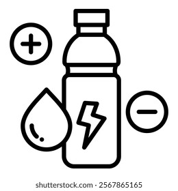 Electrolyte Drink Icon Element For Design
