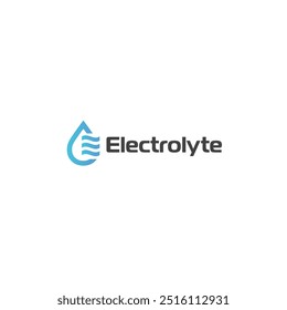 Electrolyte icon logo flat vector design