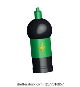 electrolytes energy sport supplement drink bottle 3d rendering icon illustration gym workout fitness theme.